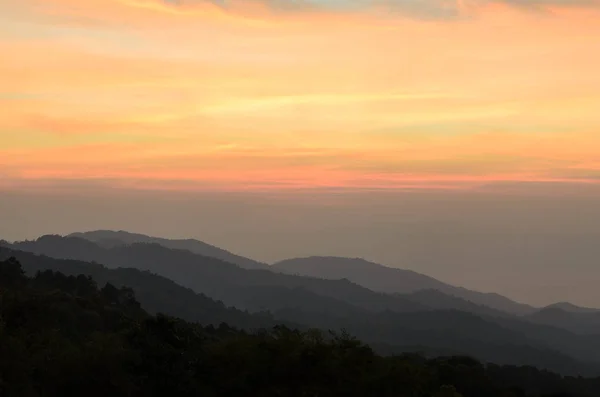 The mountain and sky cloudy landscape at chiang mai district thailand.