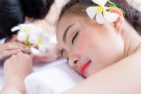 Portrait Duo Belles Personnes Asiatiques Avec Vue Rapprochée Yeux Rapprochés — Photo