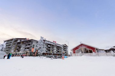 Yazı: Rukatunturi, Finlandiya, 28 Aralık 2018. Rukatunturi