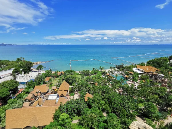 Landscape Beach Sea View Vacation Summer High Hotel View Blue — Stock Photo, Image