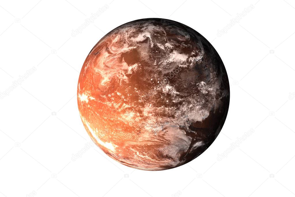 Planet Mars with atmosphere