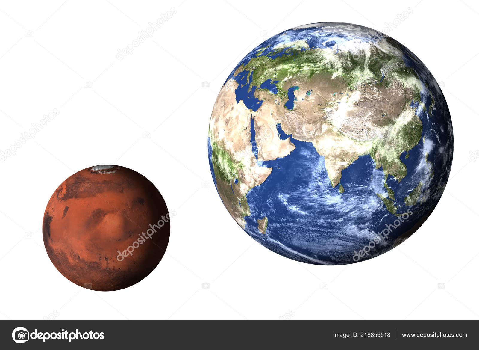 Planète Terre Avec Mars De Système Solaire Isolé