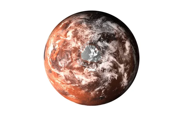 Planeta Marte com atmosfera lado superior Isolado — Fotografia de Stock