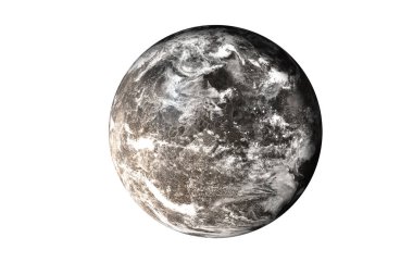 Kurgu koyu kahverengi taş gezegen atmosferi ile.