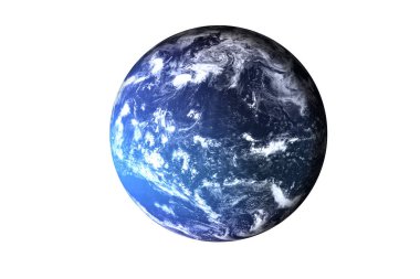 Kurgu mavi gezegen atmosferi ile.