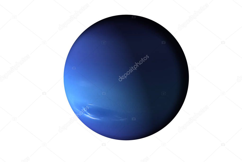 Planet Neptune of solar system isolated. 