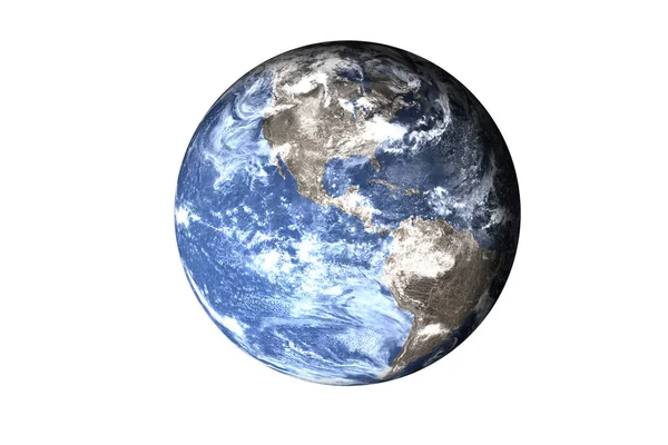 Глобальний охолодження на планеті Земля сонячної системи, ізольовані. Елементи цього зображенні мебльовані НАСА. — стокове фото
