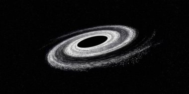 Beyaz sınır somewere uzayda ile kara delik. Bu görüntü unsurları Nasa tarafından döşenmiş.