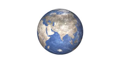 Güneş Sistemi'nin izole Dünya gezegeni. Nasa tarafından döşenmiş bu görüntü unsurları.