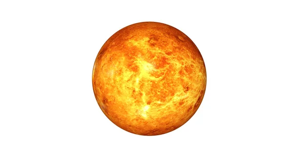 Venüs gezegeni üzerinde beyaz izole uzayda. Bu görüntü unsurları Nasa tarafından döşenmiş. — Stok fotoğraf