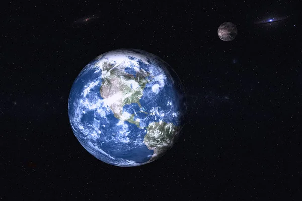 Planète terre avec mars dans l'espace — Photo