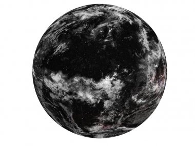 Atmosferi ile kurgu siyah Dünya gezegeni