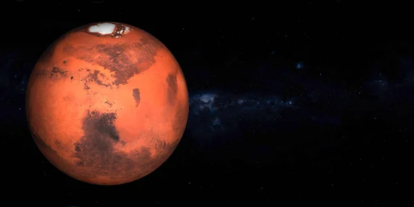Planeta Marte do sistema solar close-up no espaço . — Fotografia de Stock