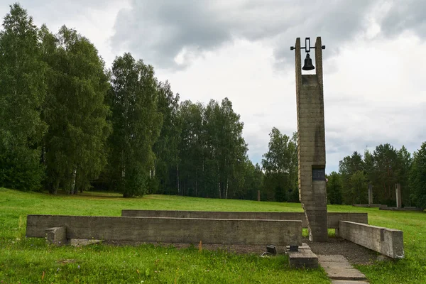 Білорусь, Мінськ, 14 липня 2019 Хатинський сільський меморіал — стокове фото