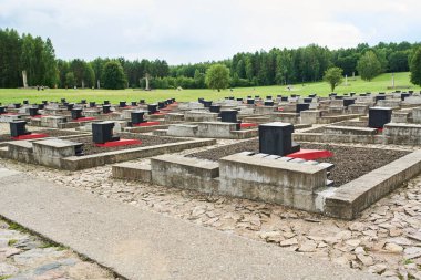 Belarus, Minsk, 14 Temmuz 2019 Khatyn Köyü Anıtı