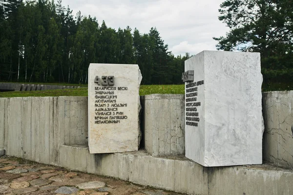 Bělorusko, Minsk, 14. července 2019 Památník vesnice Khatyn — Stock fotografie