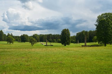 Belarus, Minsk, 14 Temmuz 2019 Khatyn Köyü Anıtı
