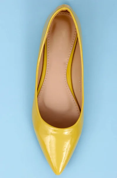 Chaussure Ballerine Jaune Isolée — Photo