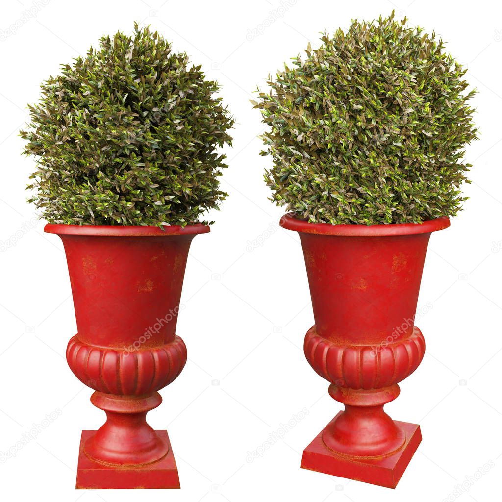 Decorative flowerpots for parks and entrance groups of houses.