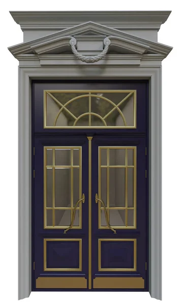 Drzwi Klasyczne Ulicy — Zdjęcie stockowe