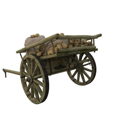 Ahşap bir sepetiçinde Patates