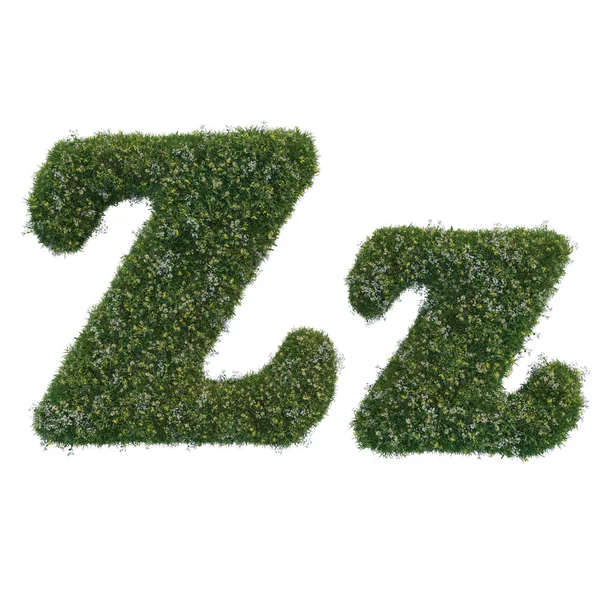 Letters made of leaves and flowers — Stock Photo, Image