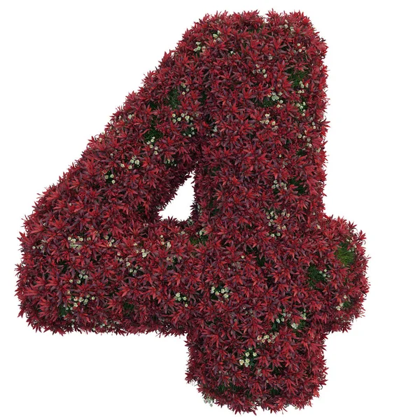 Numery trawy i kwiatów — Zdjęcie stockowe