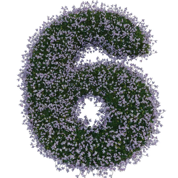 Litery wykonane z liści i kwiatów — Zdjęcie stockowe
