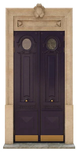 Classic Door Beautiful Houses — Stock Photo, Image