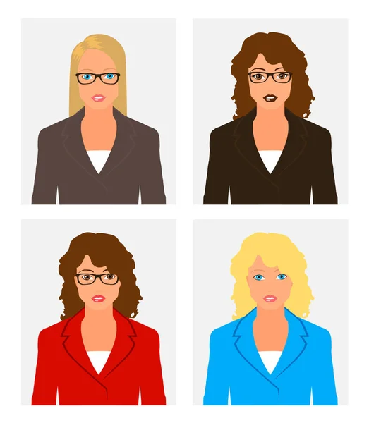 Unknown Person Silhouette Glasses Profile Picture Silhouette Profile Woman Avatar — Stock Vector