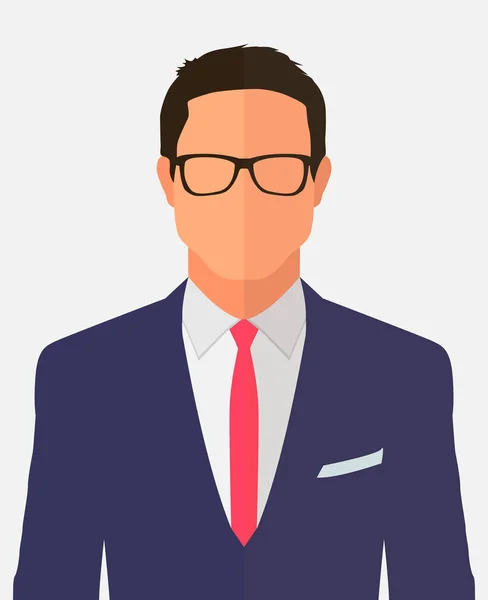 Unknown Person Silhouette Glasses Profile Picture Silhouette Profile Man Avatar — Stock Vector