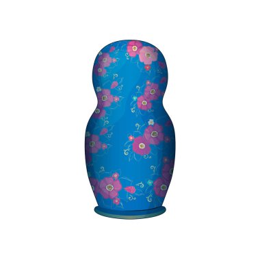 Rus bebekler - matryoshka. Vektör çizim. 