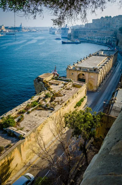 Uitzicht Haven Van Valletta Malta — Stockfoto