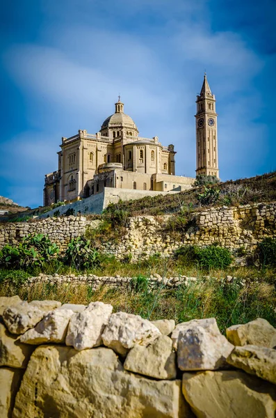 Basílica Santuário Nacional Bem Aventurada Virgem Pinu Gozo Malta — Fotografia de Stock