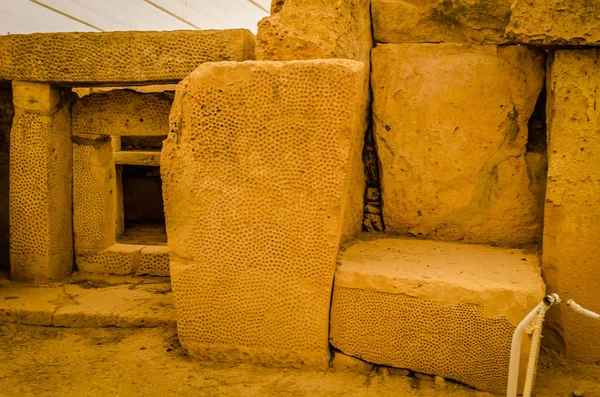 Hagar Qim. Bir Neolitik Sanctuary, 3600 - M.ö. 3200 iç oda. Unesco Dünya Mirası Listesi