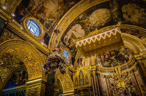 St John\'s Co-Cathedral a gem of Baroque art and architecture interior. Valetta, Malta