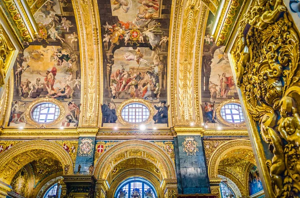 St John's Co-Cathedral a gem of Baroque art and architecture interior. Valetta, Malta