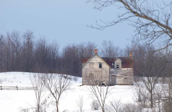 Ein Altes Verlassenes Haus Auf Einem Bauernhof Der Nähe Von — Stockfoto