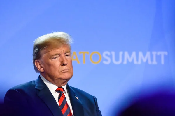 2018 Bruselas Bélgica Conferencia Prensa Donald Trump Presidente Los Estados — Foto de Stock