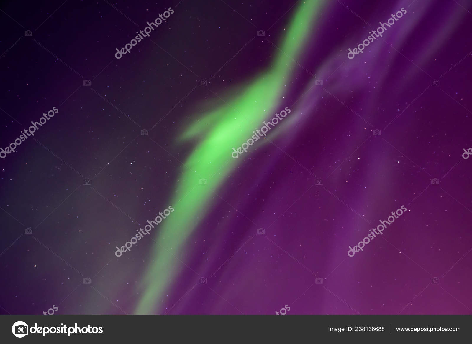 Beautiful Green Northern Lights Aurora Borealis Purple Sky Kiruna Sweden Stock Photo Image By C Gints Ivuskans