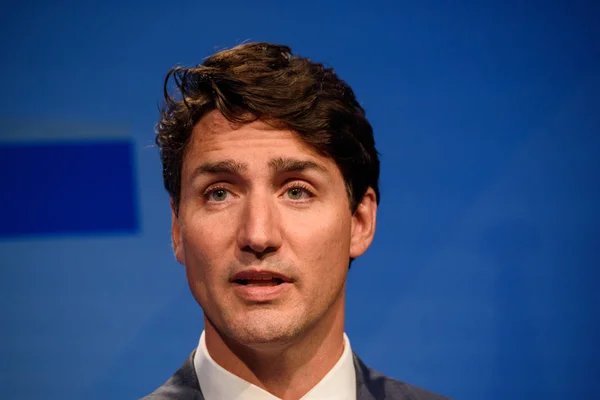 2018 Brüksel Belçika Justin Trudeau Kanada Başbakanı Nato Kuzey Atlantik — Stok fotoğraf