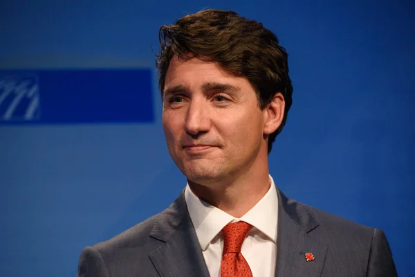 2018 Brüksel Belçika Justin Trudeau Kanada Başbakanı Nato Kuzey Atlantik — Stok fotoğraf