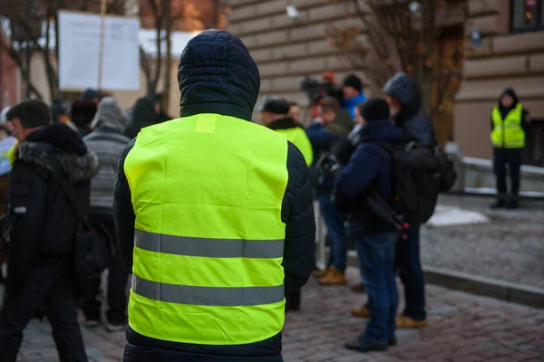 Рига Латвия Январь 22Нд 2019 Демонстрация Против Новой Коалиции Правительства — стоковое фото