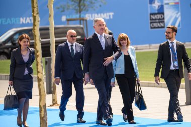 Brüksel, Belçika - 11 Temmuz 2018: Nato'ya Gelen Dünya Liderleri, Kuzey Atlantik Antlaşması Örgütü, Zirve 2018