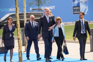 Brüksel, Belçika - 11 Temmuz 2018: Nato'ya Gelen Dünya Liderleri, Kuzey Atlantik Antlaşması Örgütü, Zirve 2018