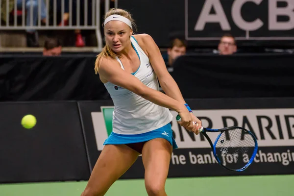 Riga Lettonie Février 2019 Fedcup Bnp Paribas Coupe Monde Tennis — Photo