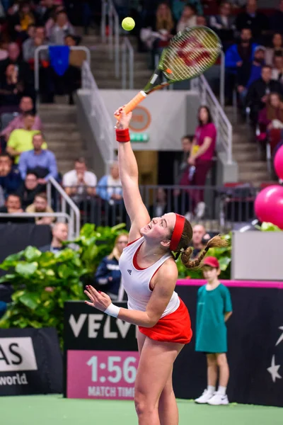 Riga Lettland Februari 2019 Fedcup Bnp Paribas World Cup Tennis — Stockfoto