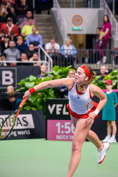 Riga Lettonie Février 2019 Fedcup Bnp Paribas Coupe Monde Tennis — Photo