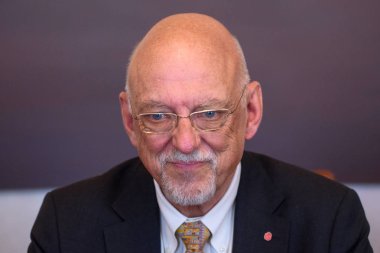 29.03.2019. Riga, Letonya. Hans Dahlgren, AB işleri İsveç, Edgars Rinkevics, Bakanı, dış işleri Letonya ile toplantı sırasında Devlet Bakanı.