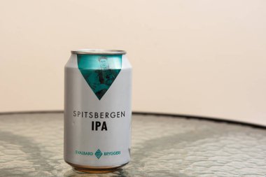 09.03.2018. Riga, Letonya. Svalbard Spitsbergen IPA bira, Svalbard Bryggeri tarafından demlenmiş.